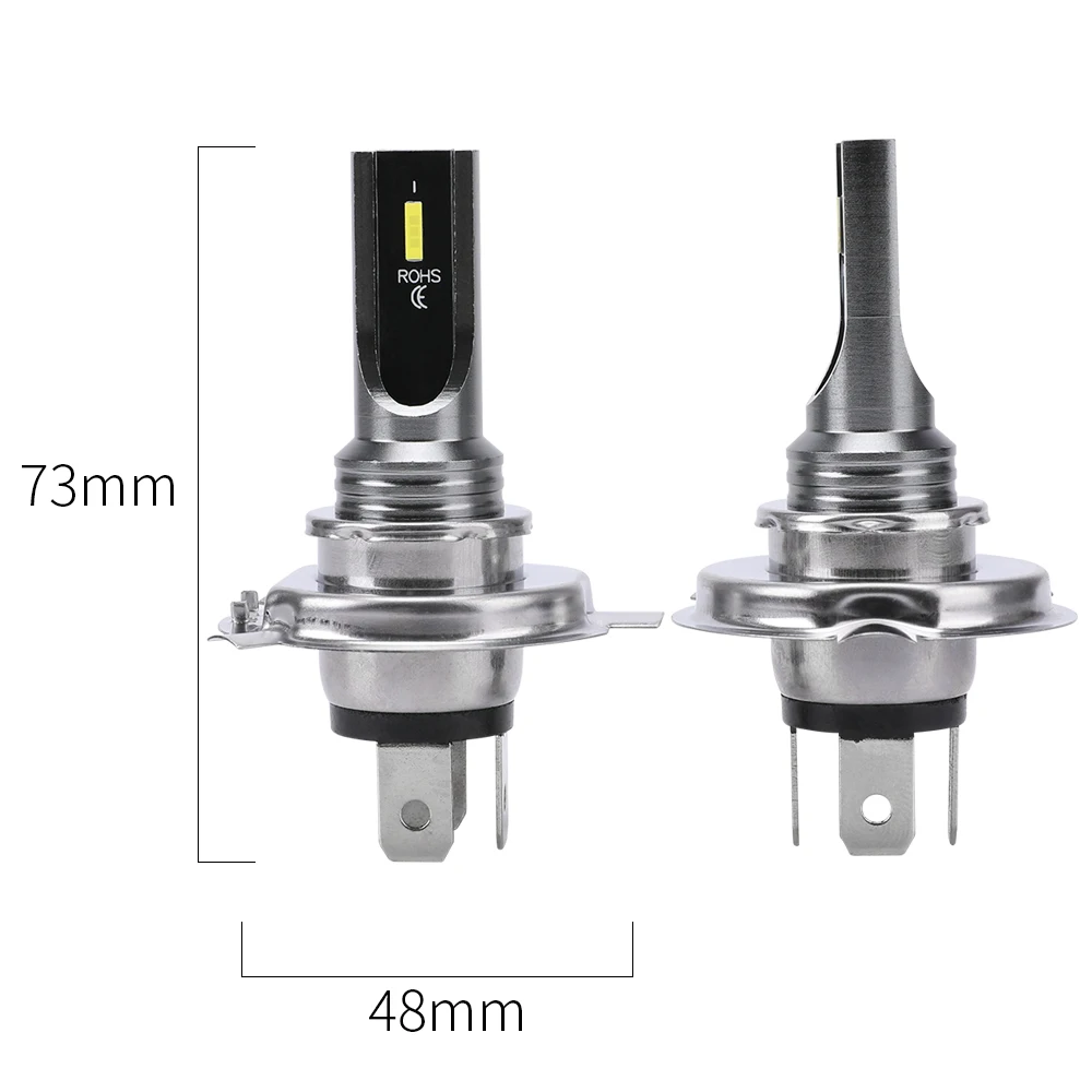 

Hot Sale 1pair H4 Led Headlight Bulb 80w 1860 Csp 5000lm/set Super Bright 6000k White Replacement Fog Lights Drl Auto Accessorie