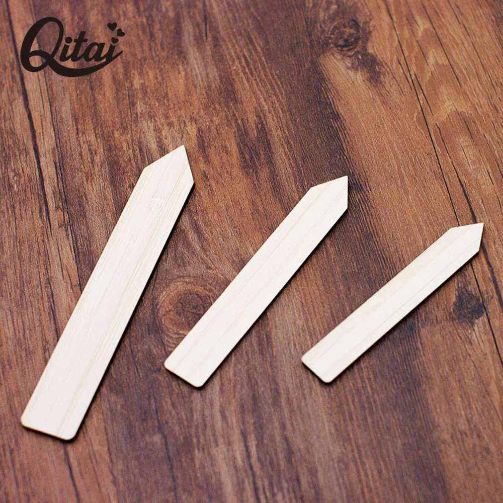 QITAI 3 размера садовые растительные этикетки бамбуковые вывески Экологичные