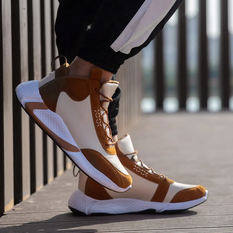 Мужская баскетбольная обувь большого размера противоударные высокие кроссовки