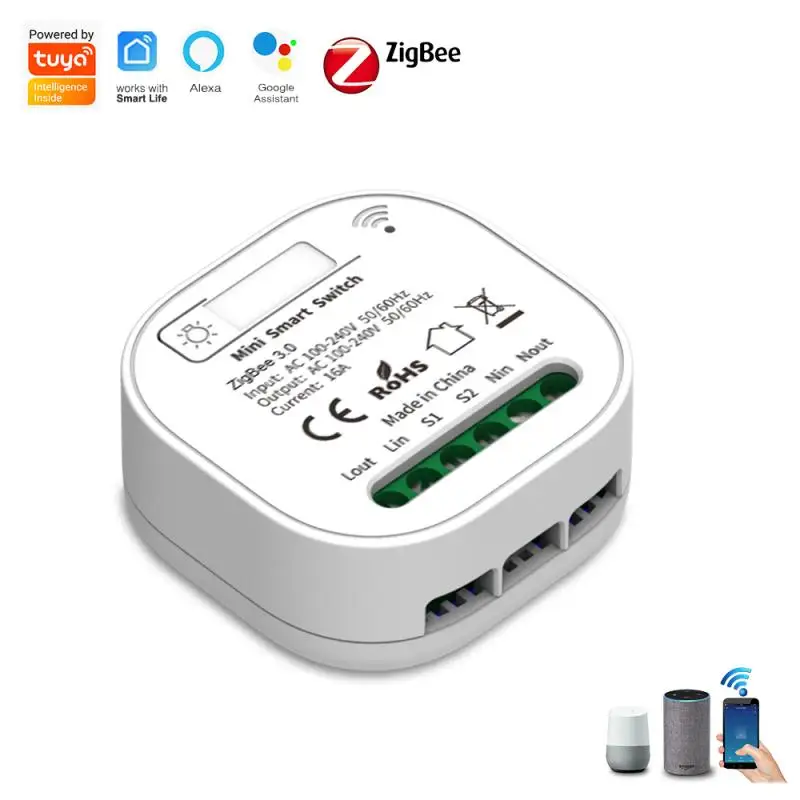 

Выключатель Tuya Zigbee, автоматический выключатель для умного дома, с таймером, с поддержкой Google Home Alex