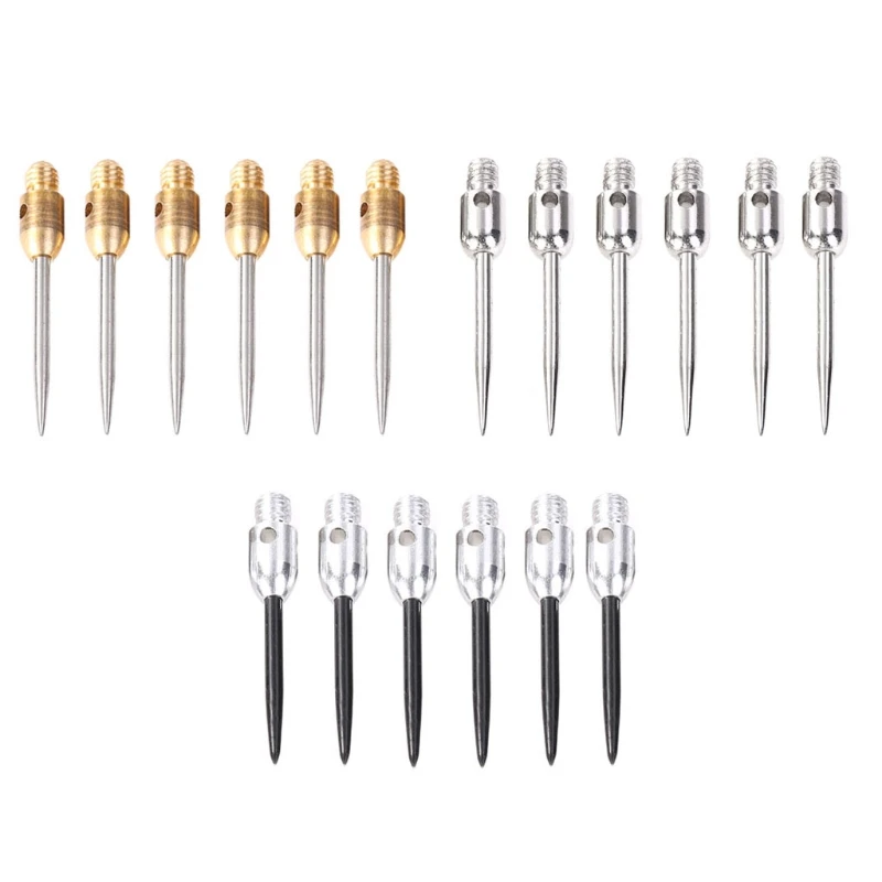 

6pcs 2BA Thread Dart Steel Tip Metal Dart Shafts Professional Replaceable Darts Accessories