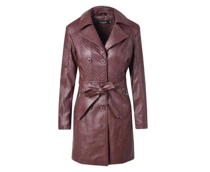 

Женская длинная мотоциклетная куртка, куртка из искусственной кожи, большие размеры, 2019