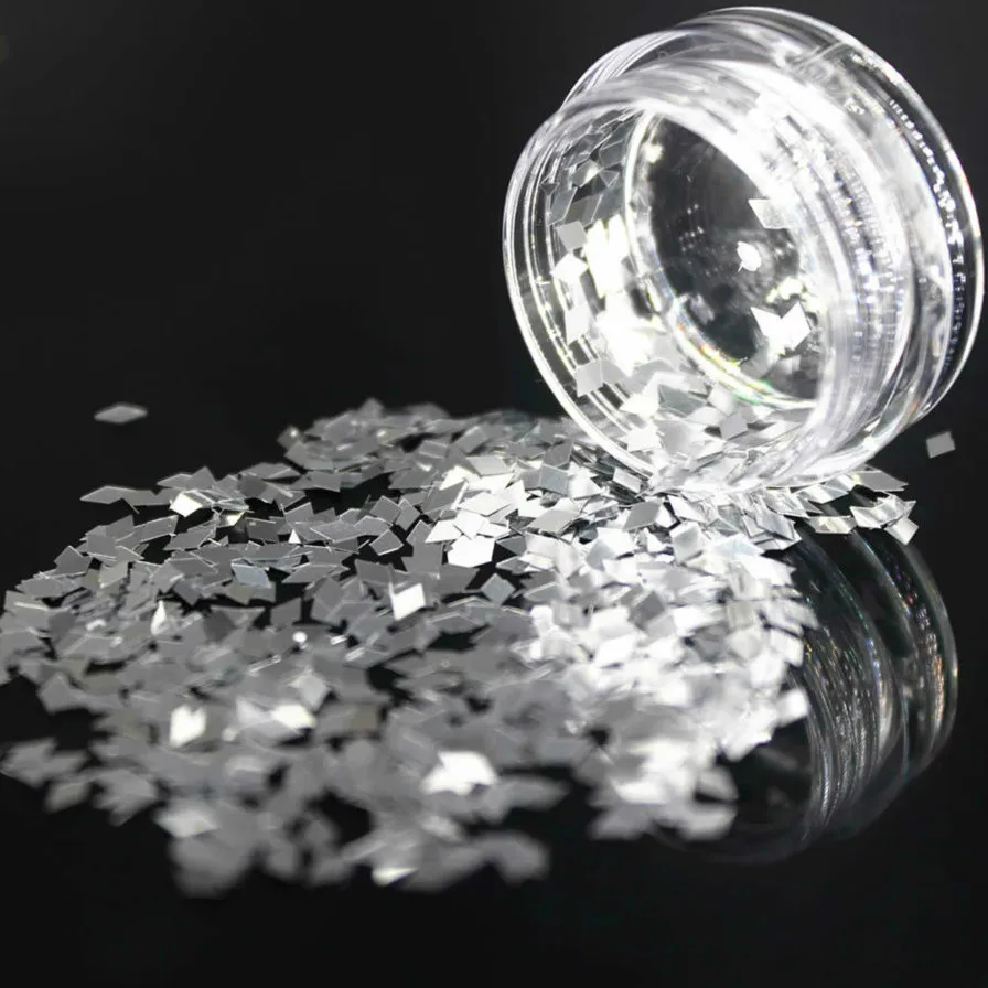 1 коробка серебряных ромбов искусственные ногти матовые накладные съемные