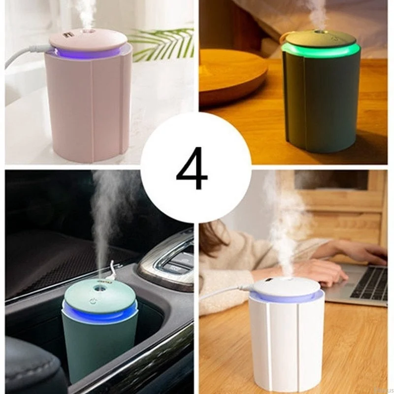 

260ML Mini Air Humidifier Ultrasonic Aroma Essential Oil Diffuser Portable Home Car Mist Maker Fogger Colorful LED Night Lamp