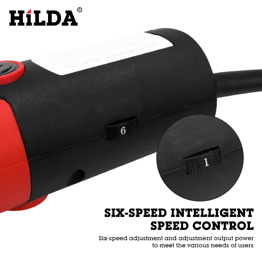 HILDA 1100 Вт угловая шлифовальная машина электрический шлифовальный станок Электроинструмент шлифовальный станок