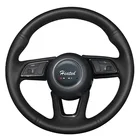 Чехол на руль с подогревом для Audi A4L, автомобильные аксессуары, дышащая кожаная оплетка из микрофибры на руль, Стайлинг автомобиля