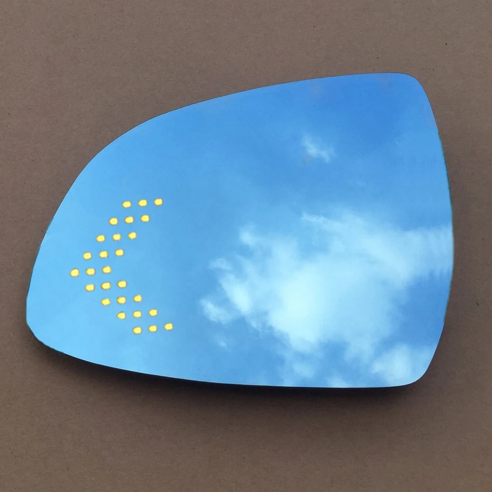 Голубое зеркало заднего вида с мультикривизной широкоугольным светодиодным
