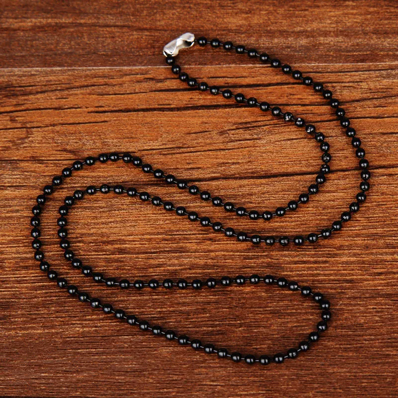 

Hot 2.4mm ball bead chain stainless steel men and women necklace small jewelry making accessories