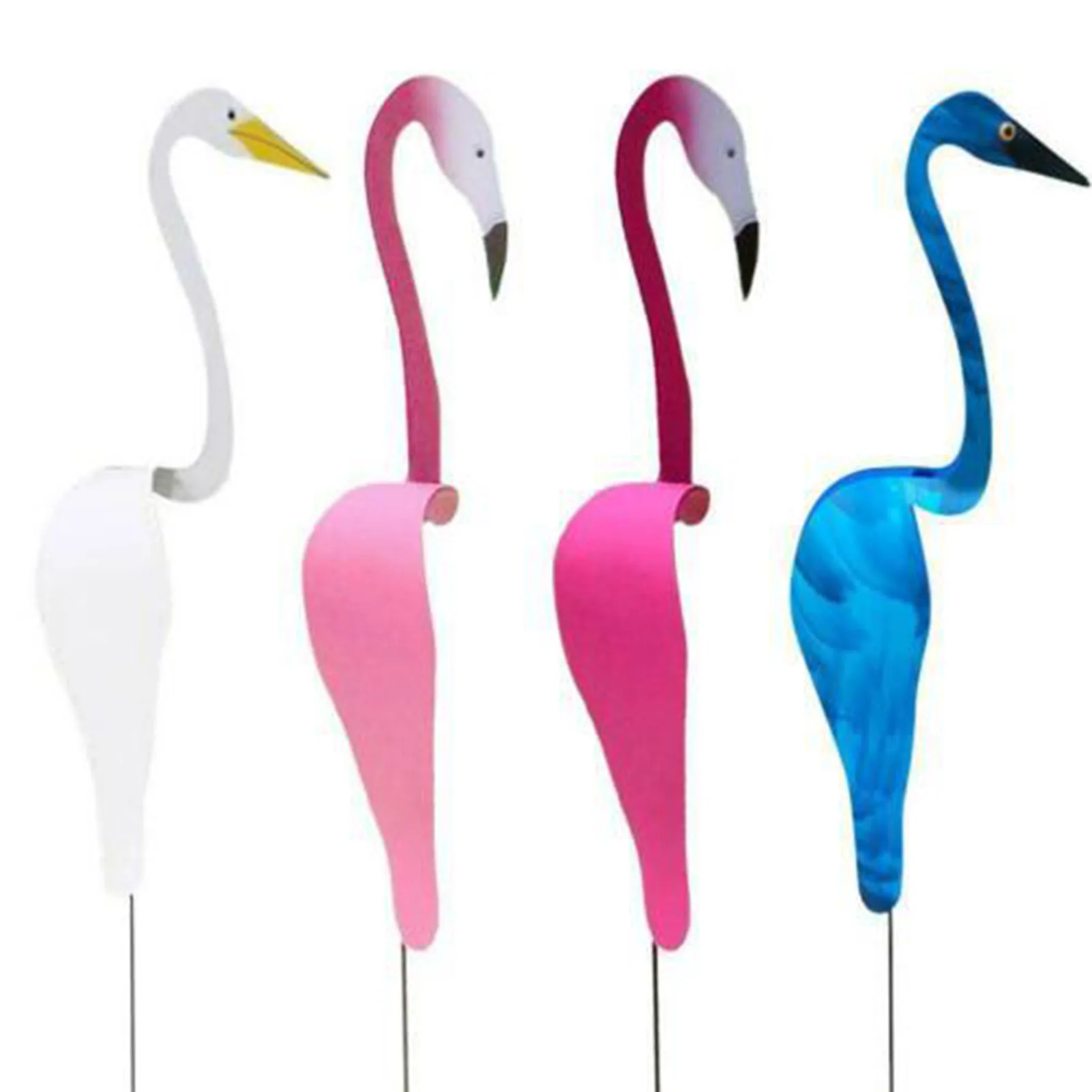 

Garden Flamingo Wind Indicator Whimsical Rotating Bird Sculpture Gorgeous Unique Dynamic Bird Spinner Garden Yard Decoration