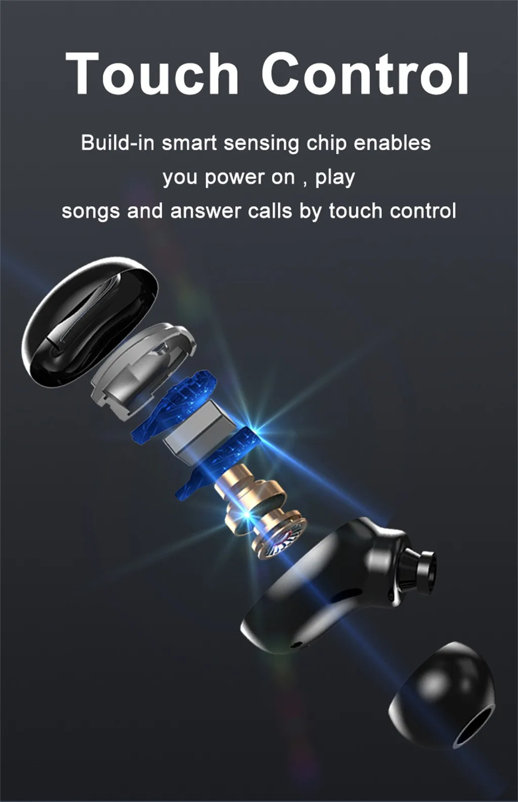 Одна Беспроводная мини-гарнитура Bluetooth наушники-вкладыши стереонаушники