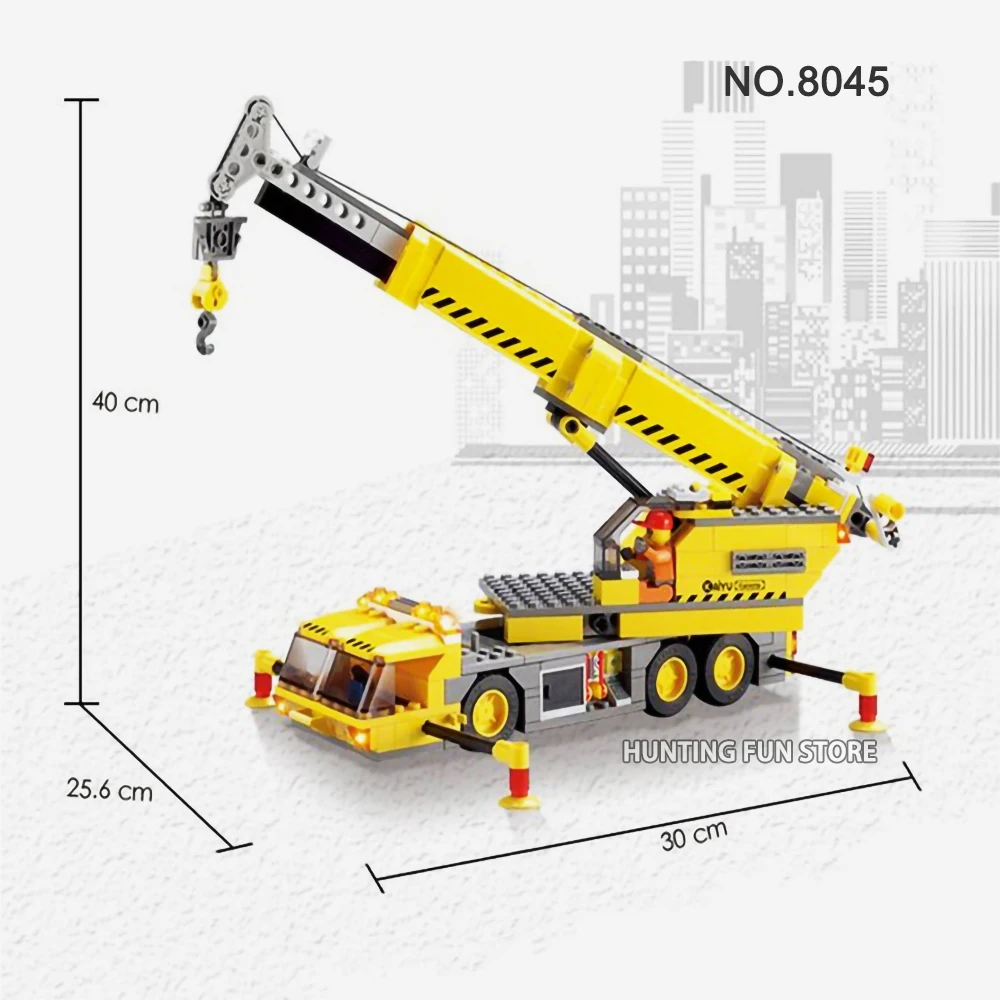 Fit City Technic серия передвижной кран Набор с мини-фигурками грузовик обучающая модель строительные блоки игрушки для детей Подарки для мальчиков