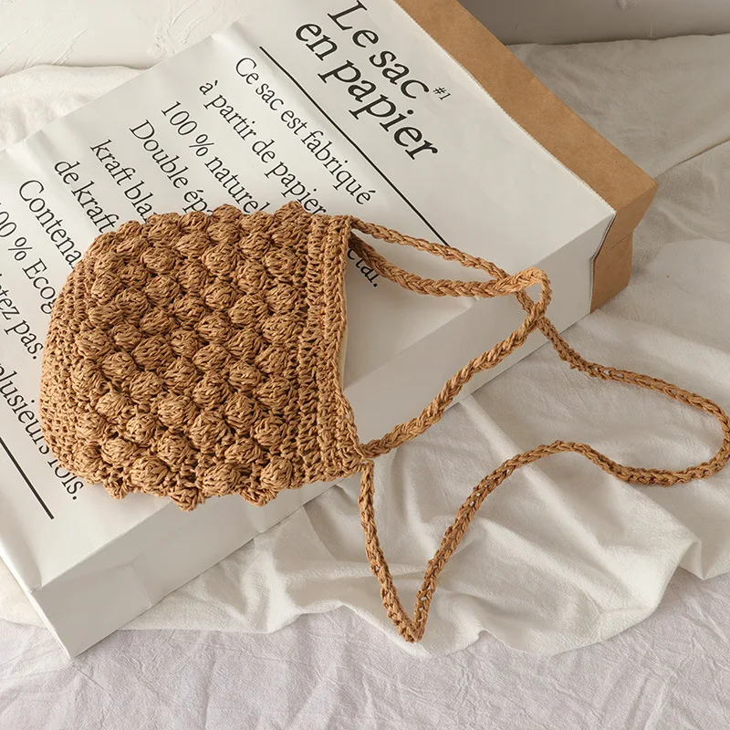 Индивидуальная плетеная вручную соломенная Детская сумка Cossboday с фруктами и