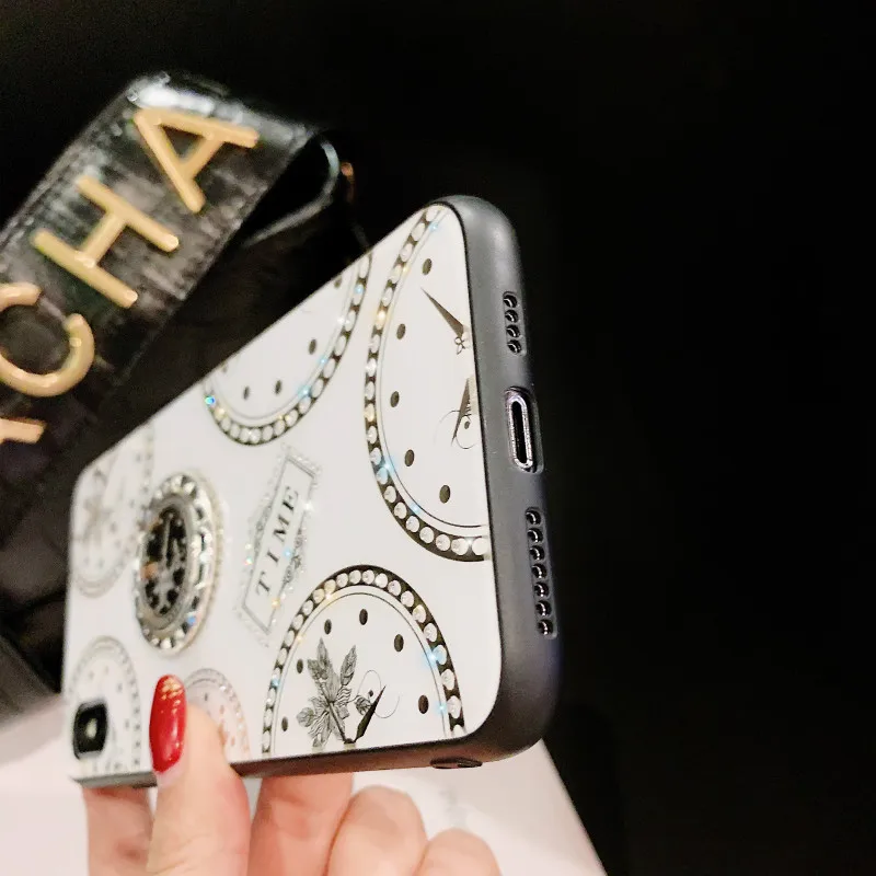 Чехол для iphone 11 роскошные алмазные часы с кольцом стойкой защитная задняя крышка