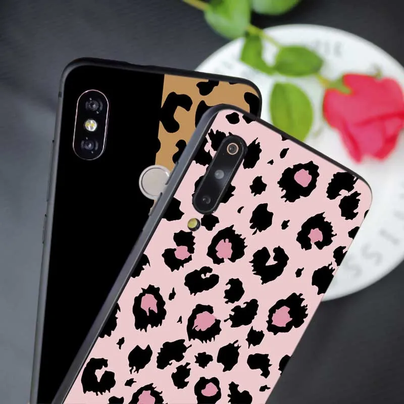 For xiaomi mi 9 pro 9t se 8 pocophone f1 mix 3 Clear Soft Silicone Phone Case Leopard Print |