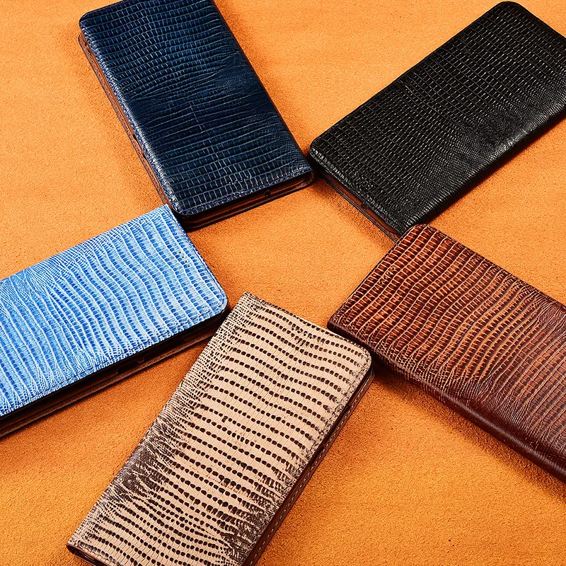 

Lizard Veins Genuine Leather Case Cover for OnePlus Nord CE 5G Flip Cover Protective Shell