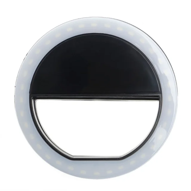 Black 36LEDS Светодиодный кольцевой светильник для селфи для телефона с автоматической вспышкой 16/36 светодиодный S Портативный мини-светильник для фотосъемки селфи для Iphone samsung Tablet - Цвет: Black 36LEDS