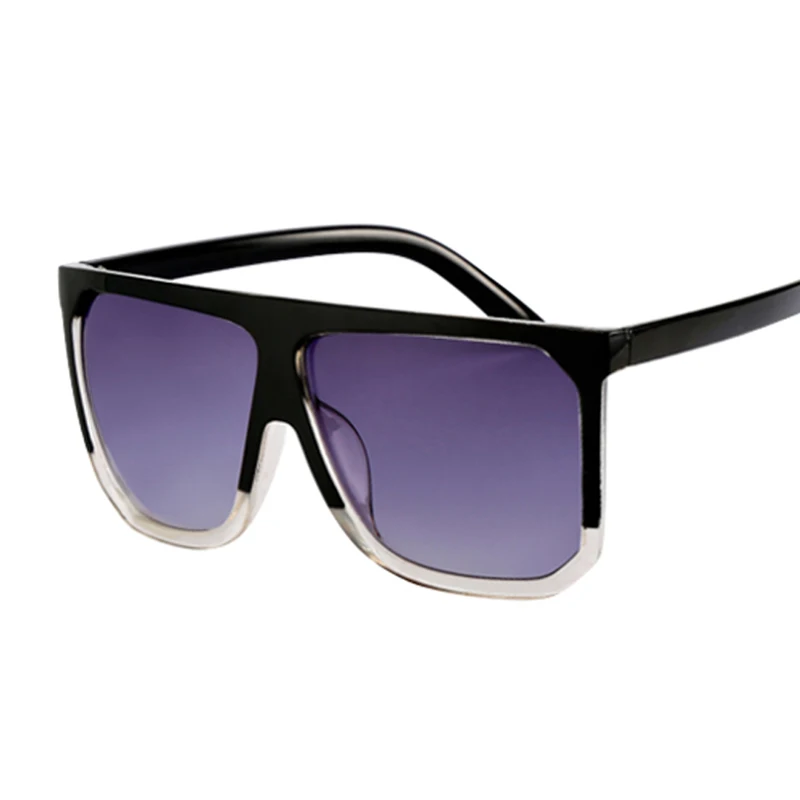Модные солнцезащитные очки с плоским верхом женские брендовые дизайнерские