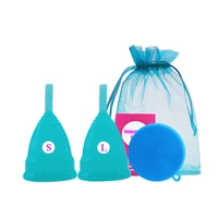 2pcslot medical silicone menstrual cup feminine hygiene menstrual cups reusable women period cup menstrual collector sl