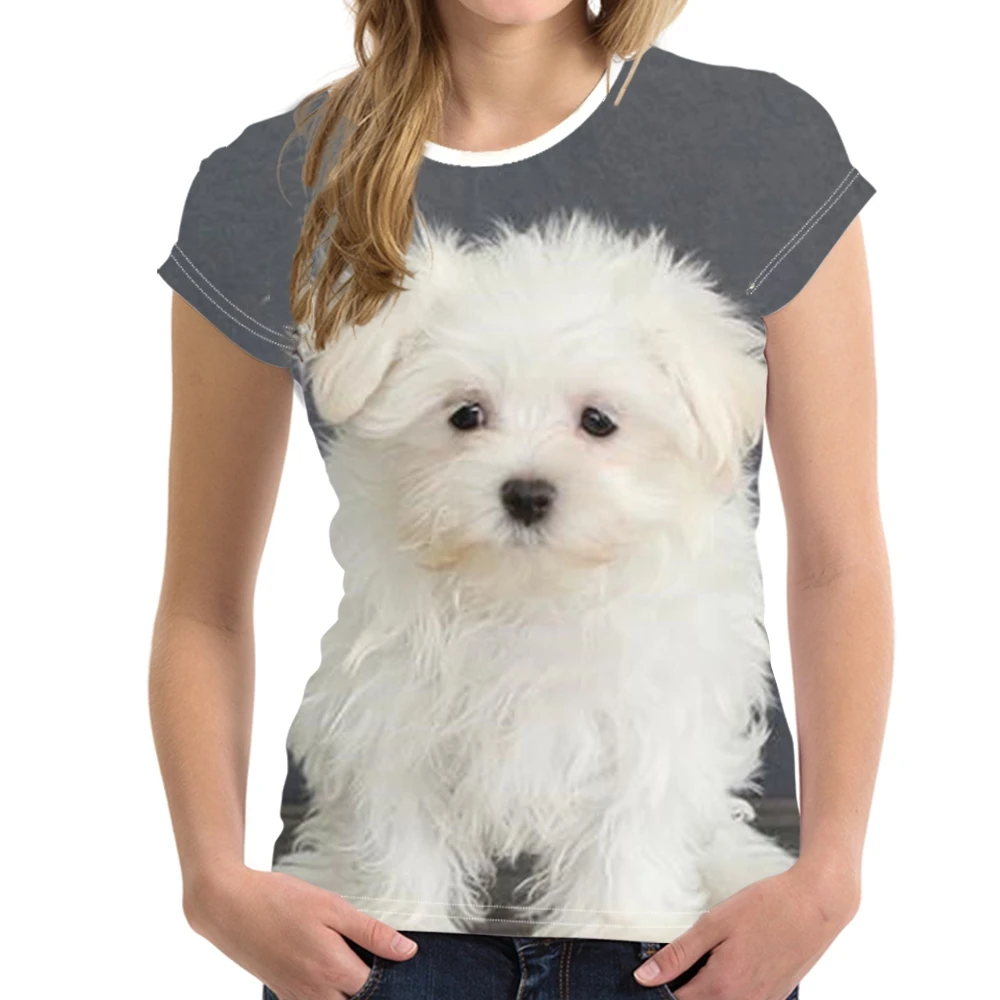

Street Leisure T Shirts for Women Tops Product New Products Summer Clothes for Women New Arrival 2021 Plus Size Dog Crew Neck
