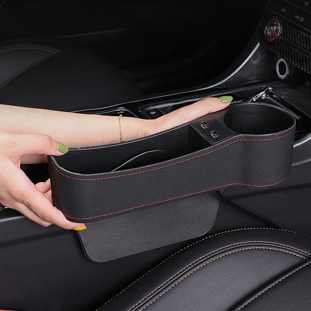 

Аксессуары, органайзер для зазора на сиденье автомобиля, коробка для хранения из искусственной кожи для телефона, автомобильное сиденье, по...