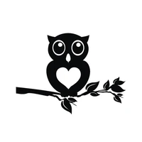 owl standing on the branch cute reflective car sticker automobiles motorcycles exterior accessories vinyl decals