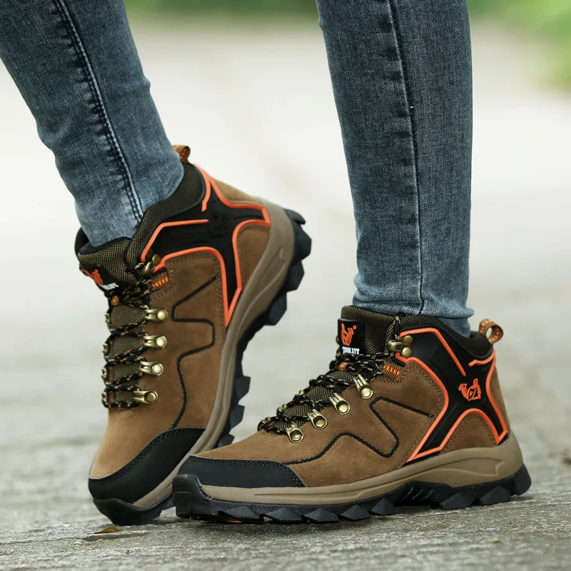 2019 work shoes men boots Autumn and winter sports Men's Waterproof Warm Leather sneakers autumn men's | Обувь