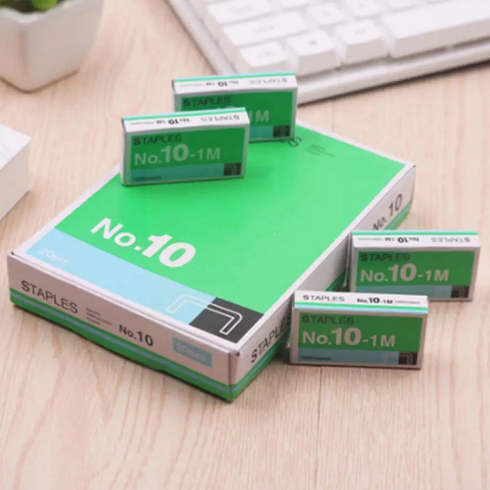 

1box Silver Grapadora Grapas Office Stationery No.10 Supplies Staple Binding Metal Normal Tapetool F3u3