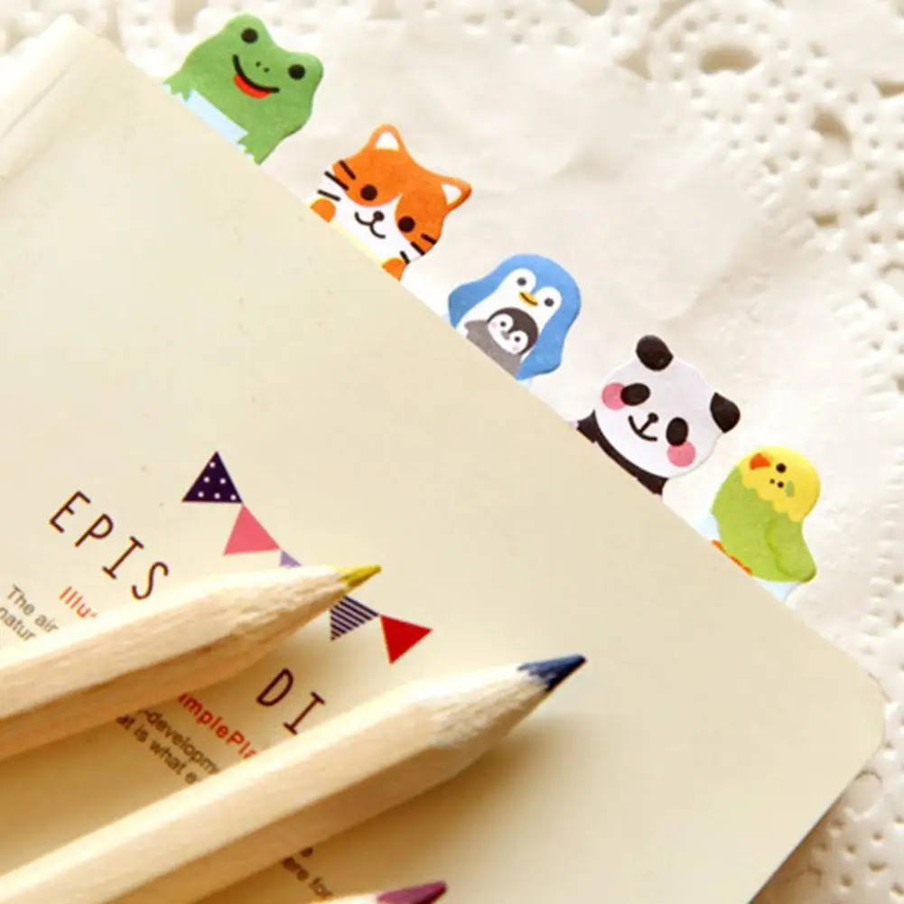 

1 Pieces Cartoon Cat Panda Self-adhesive N Time Memo Paper Bookmark Label Notes Sticky Supplies Animal Stationery Stickers U2Z8