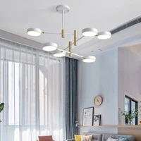 minimalist black white modern led 46 head chandelier for bedroom dining living room restaurant loft hall interior nordic decor