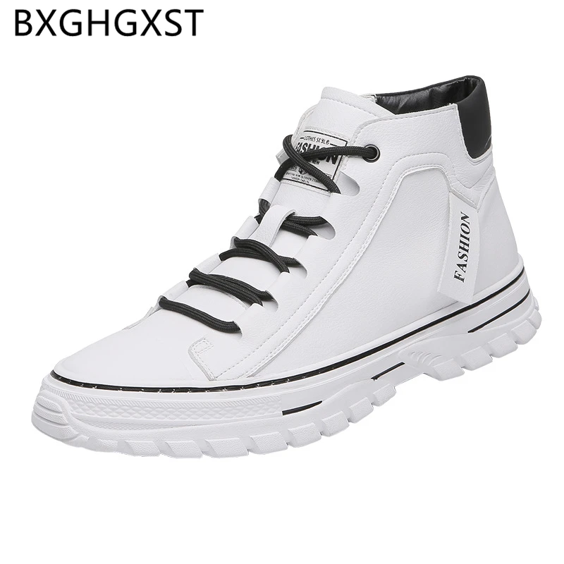 

Casual Shoes Men 2022 Luxury Brand White Mens Shoes Genuine Leather High Top Sneakers Designer Shoes Men High Quality Zapatos