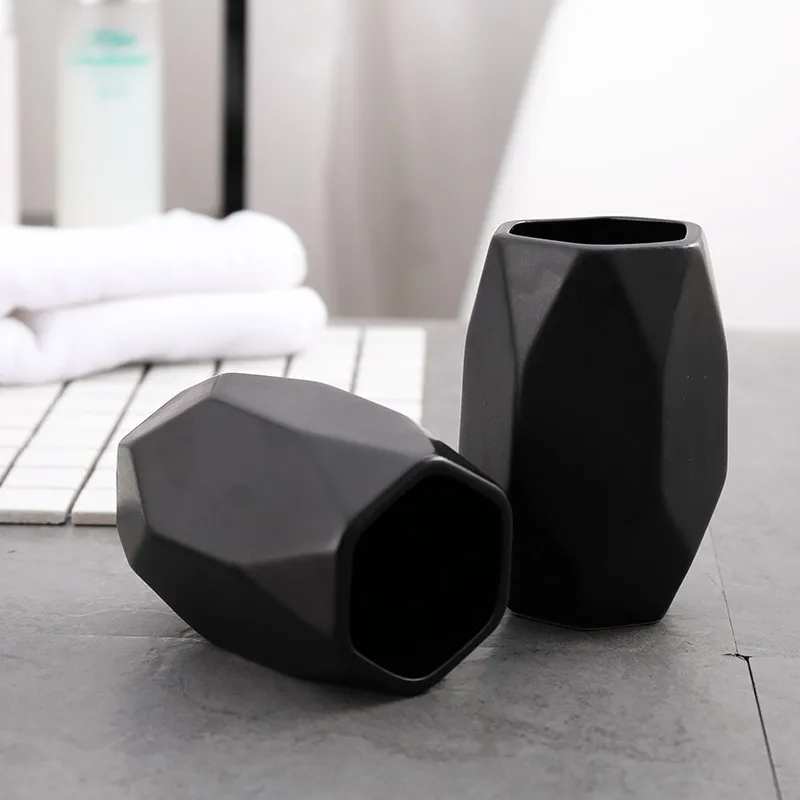 Сплошной цвет керамические аксессуары для ванной комнаты наборы 5 шт. ванная