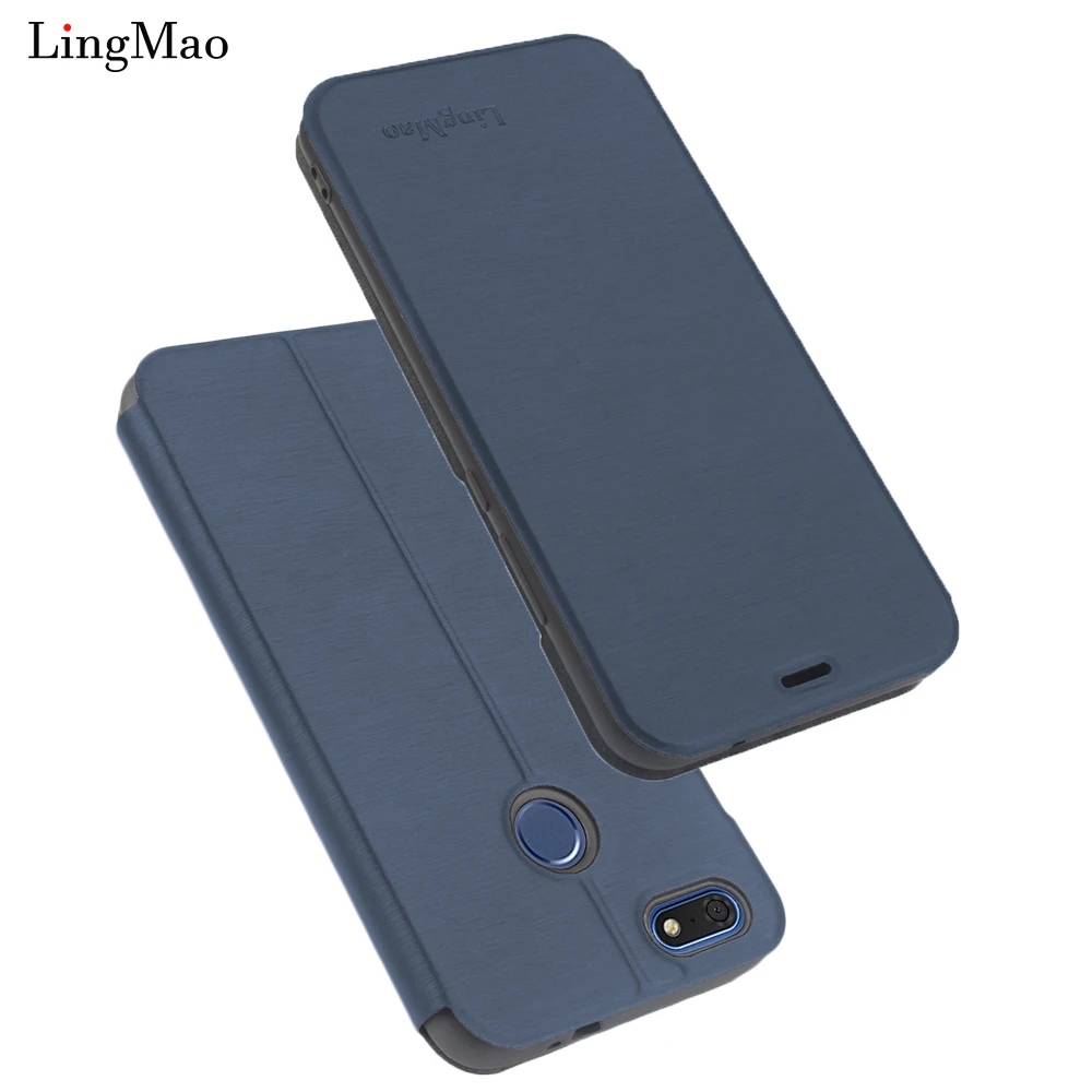 Кожаный чехол книжка для Huawei P Smart Enjoy 7S кошелек 3G 32G Восьмиядерный 5 65 '' Android 8 0 3000