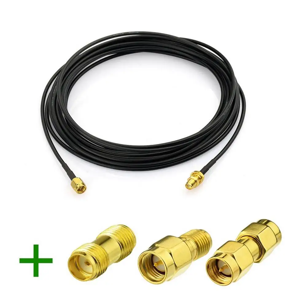 RF коаксиальный SMA штекер гнездо перегородка RG174 кабель + 3 шт. адаптер Комплект для