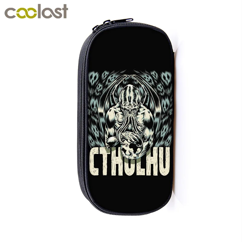 Cthulhu R'lyeh косметические чехлы карандаши с осьминог драконом школьная сумка