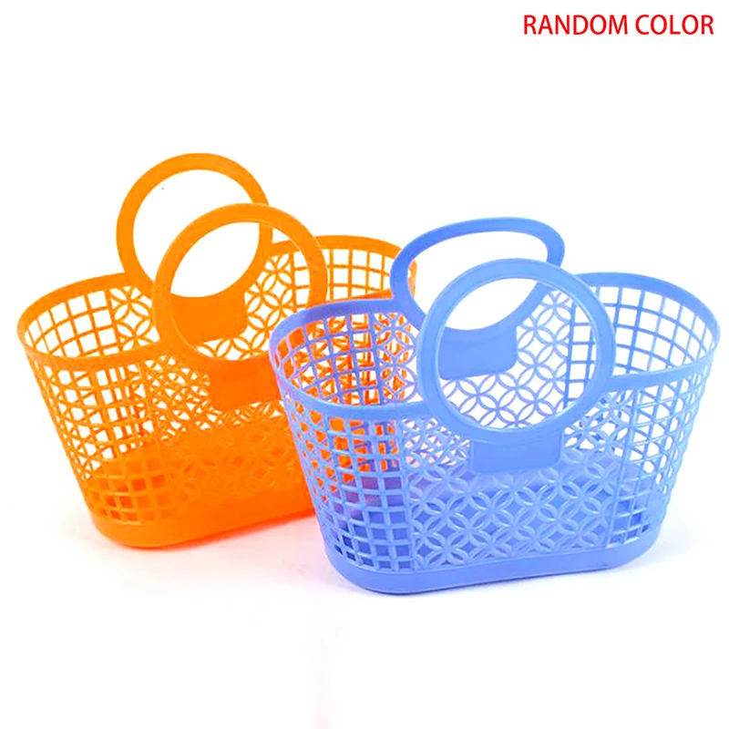

1 PC Shopping basket fruit vegetable basket bath clothes portable basket