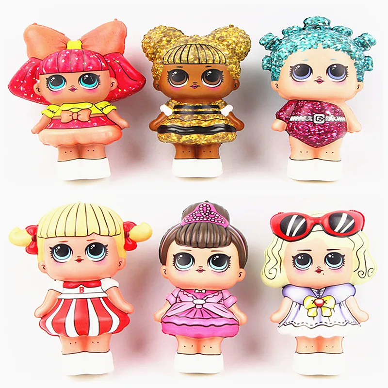 

LOL dolls new PU slow rebound full color printing LOL surprise doll simulation model diy decompression toys for children