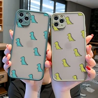 dinosaur crocodile phone case for iphone 13 12 11 pro max x xs max xr 6s 7 8 plus se 2020 cute couple hard shockproof back cover