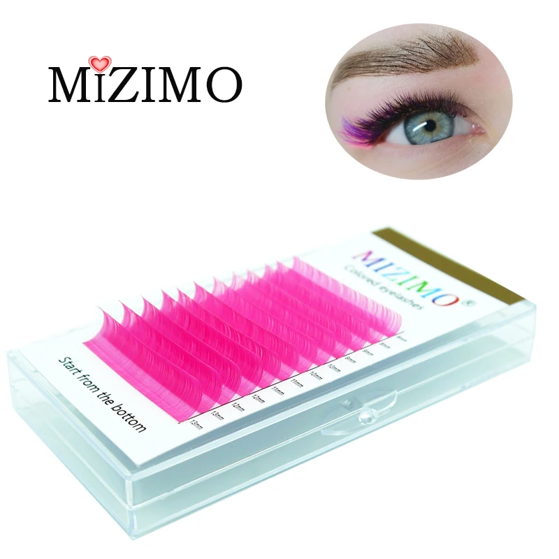 MIZIMO 8-15mm Color Grafting Eyelash Rose Artificial Mink Hair False Extension Beauty Tool | Eyelashes