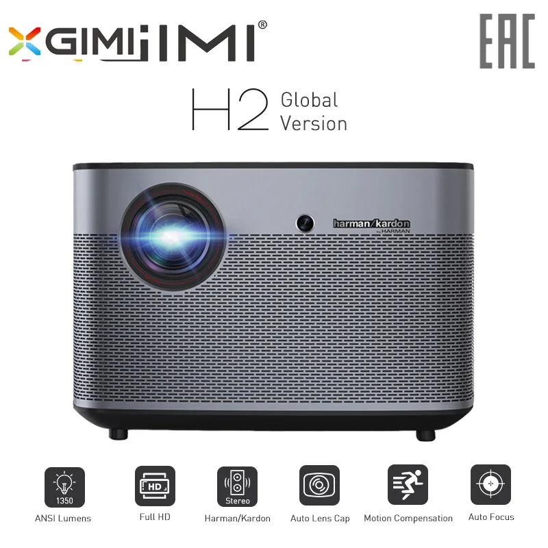 домашний кинотеатр XGIMI H2 DLP проектор 1080P Full HD 1350Ansi люмен 4K 3D Поддержка Android Wifi Bluetooth