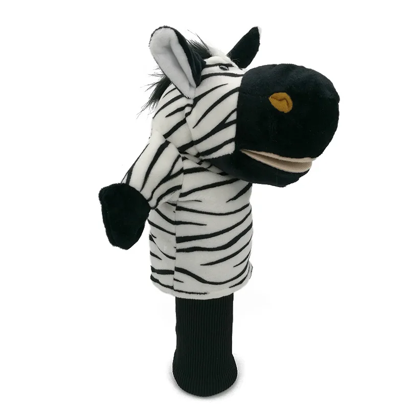 zebra Поглощая Гольф животного головных уборов Гольф крышка протектор подходит до проход древесина Для мужчин леди талисман Новинка милый подарок - Цвет: zebra