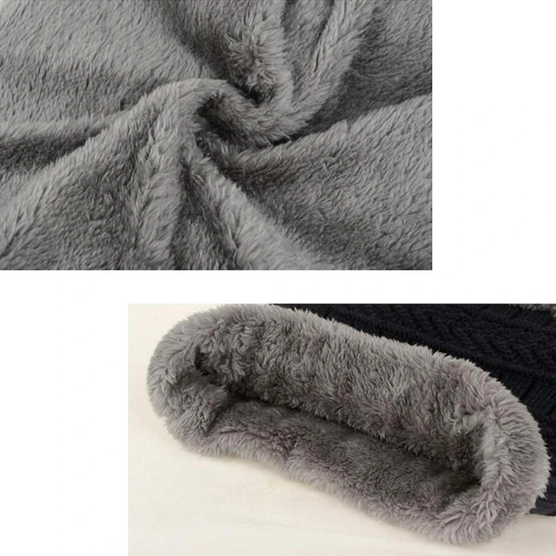 Теплые зимние головные уборы для мужчин и женщин Beanie подарки набор шарфов Skullies Beanies бархатная утолщенная шерстяная вязаная шапка-маска