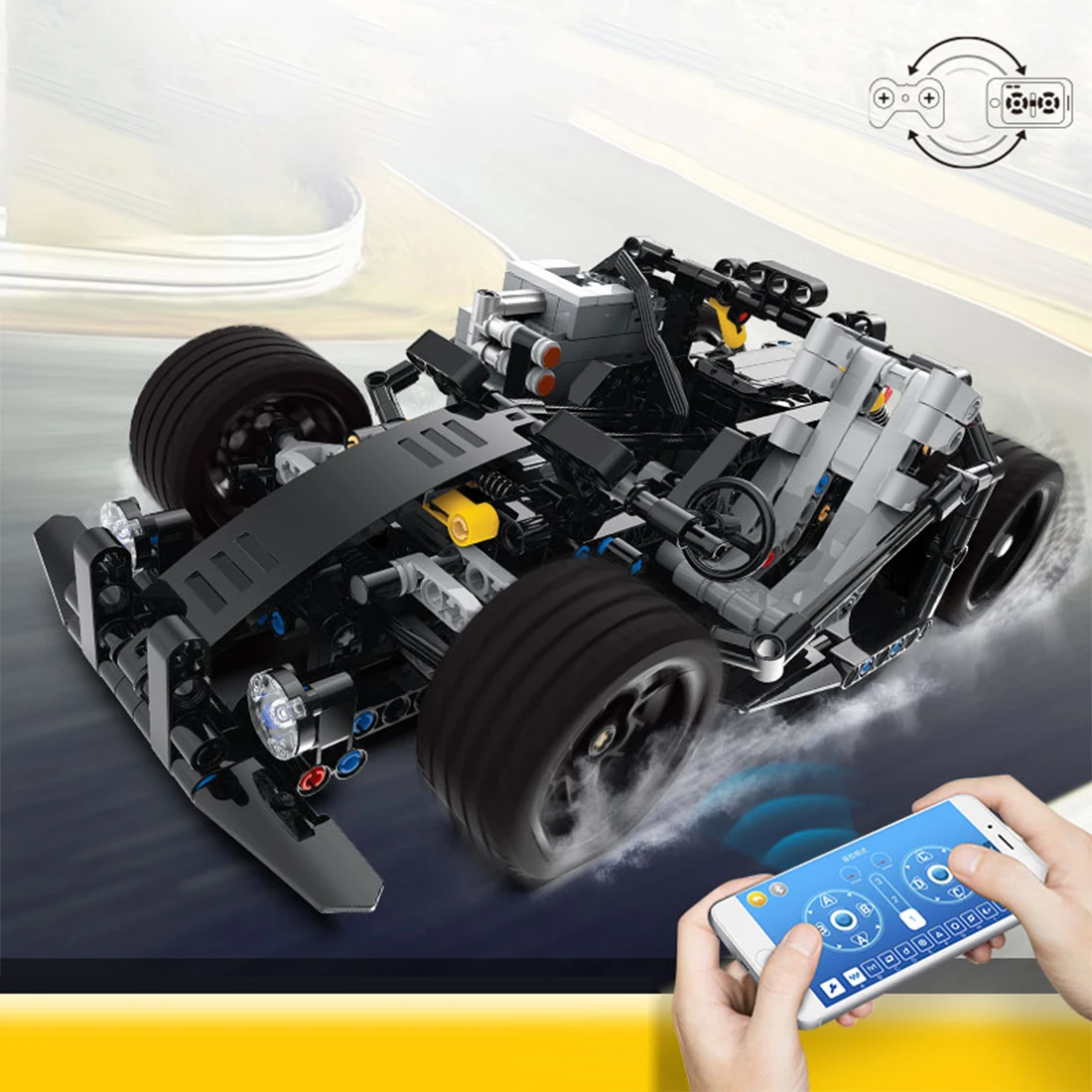 Moc Electronic Blocks 430pcs 4CH 2 4G мобильный телефон Bluetooth пульт дистанционного