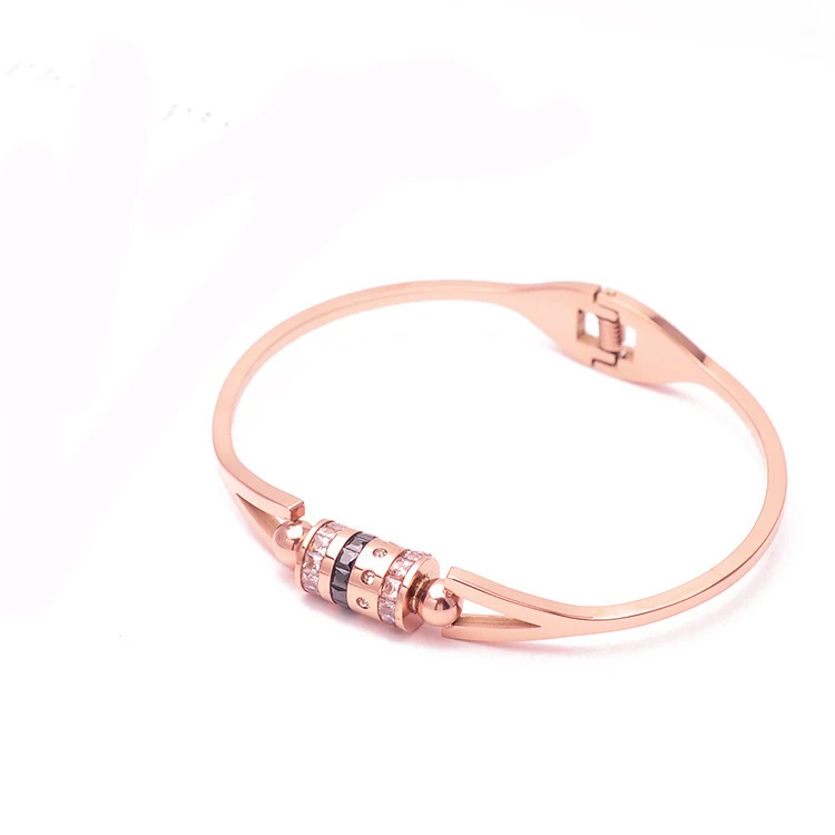

Lover bracelet new creative top titanium steel cuff bangle fashion jewelry rose gold bracelets wristlet jewel couples bangles