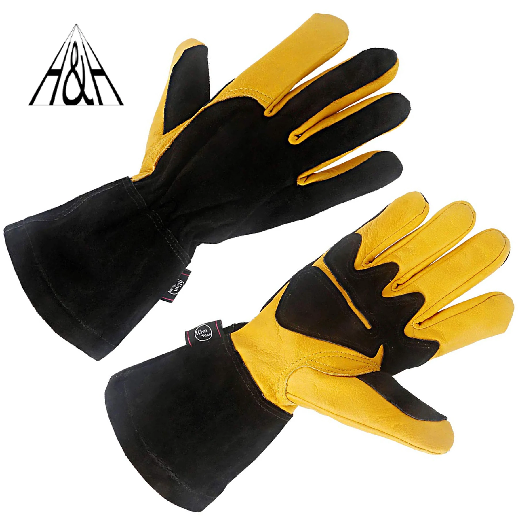 HHPROTECT BBQLeather Forge/Mig/Stick сварочные перчатки жаростойкие рукавицы для