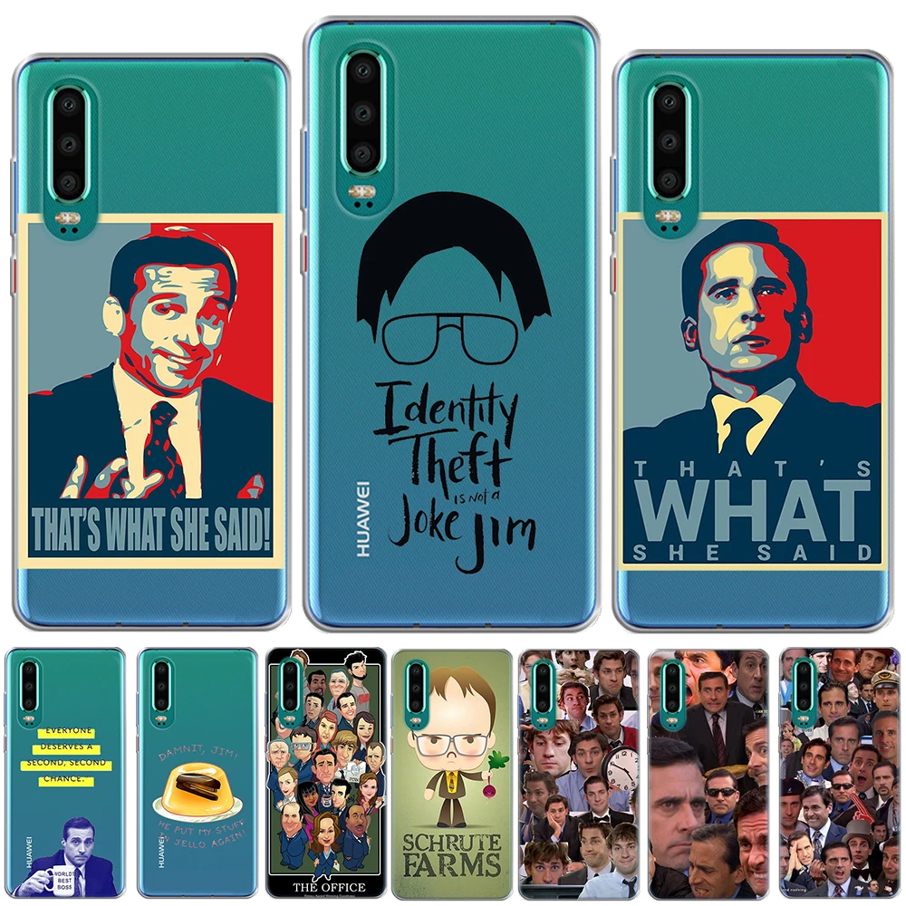 Лица Майкла Скотта офис мягкая термополиуретановая крышка-чехол для huawei P30 Lite Pro