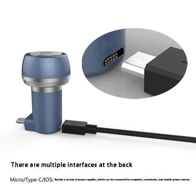 

Portable Electric Shavers Shaving Device Type-C IOS Smartphone Shaving for Men Mini Electric Shaver Travel