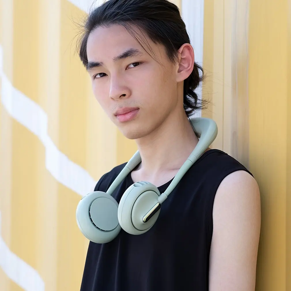 

WT-F42 Outdoor Lazy Mini Hand-held Adult Neck Fan With 75 Degrees Adjustable Air Outlet Travel Supplies