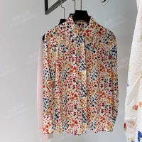 womens clothing The new spring and summer 2020 French article imported forging georgette floral suit dress shirt joker s dress