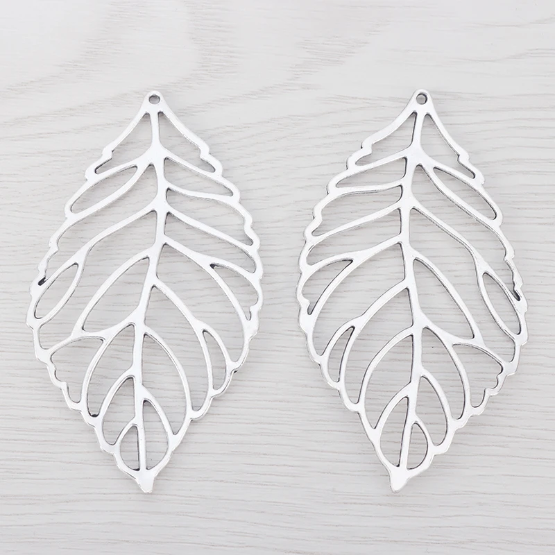 3 больших подвески в виде листьев полые для ожерелья фурнитура изготовления