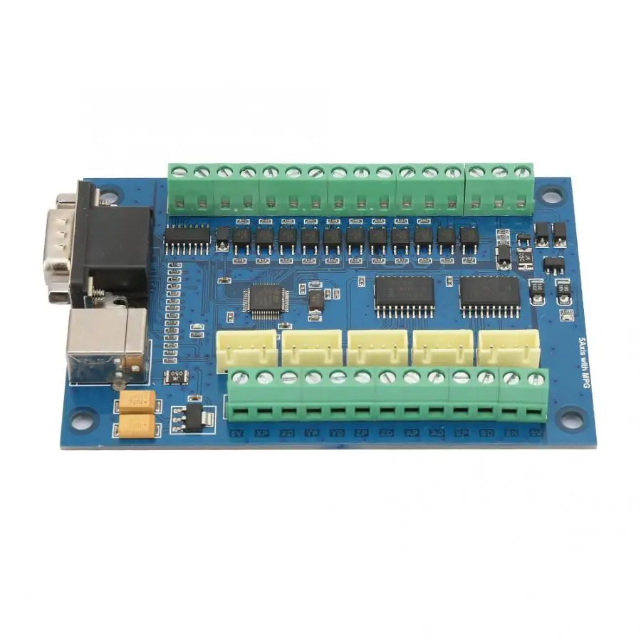 Шаговый Мотор драйвер usb 5 Ось 100K Управление карты для Mach3 + 3 шт. TB6600 платы с ЧПУ